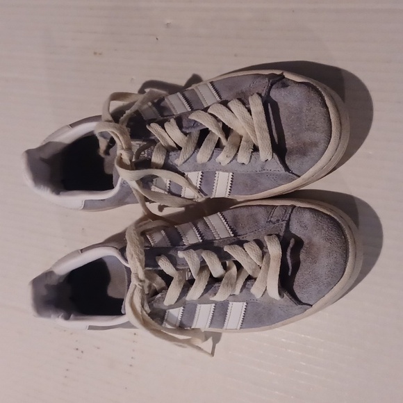 4/$30 Blue Adidas Flat Bottom Sneakers - Size US 3.5 (Youth) - Picture 2 of 9